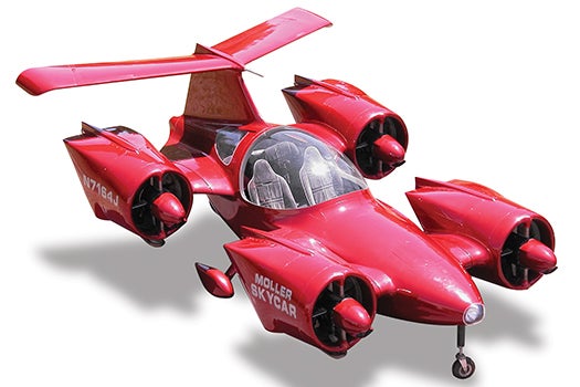 In development for two decades, Paul Moller’s M400X is perhaps the most famous—or infamous—flying-car R&amp;D; project. The craft uses four maneuverable, ducted fans for takeoff, flight, and landing. The tens of millions spent on R&amp;D; produced a series of tethered flights in 2002 and 2003. Nonetheless, Moller recently announced a $480 million deal with Athena Technologies, a developer of control and navigation systems for UAVs, to co-produce the VTOL aircraft in the U.S. and China.