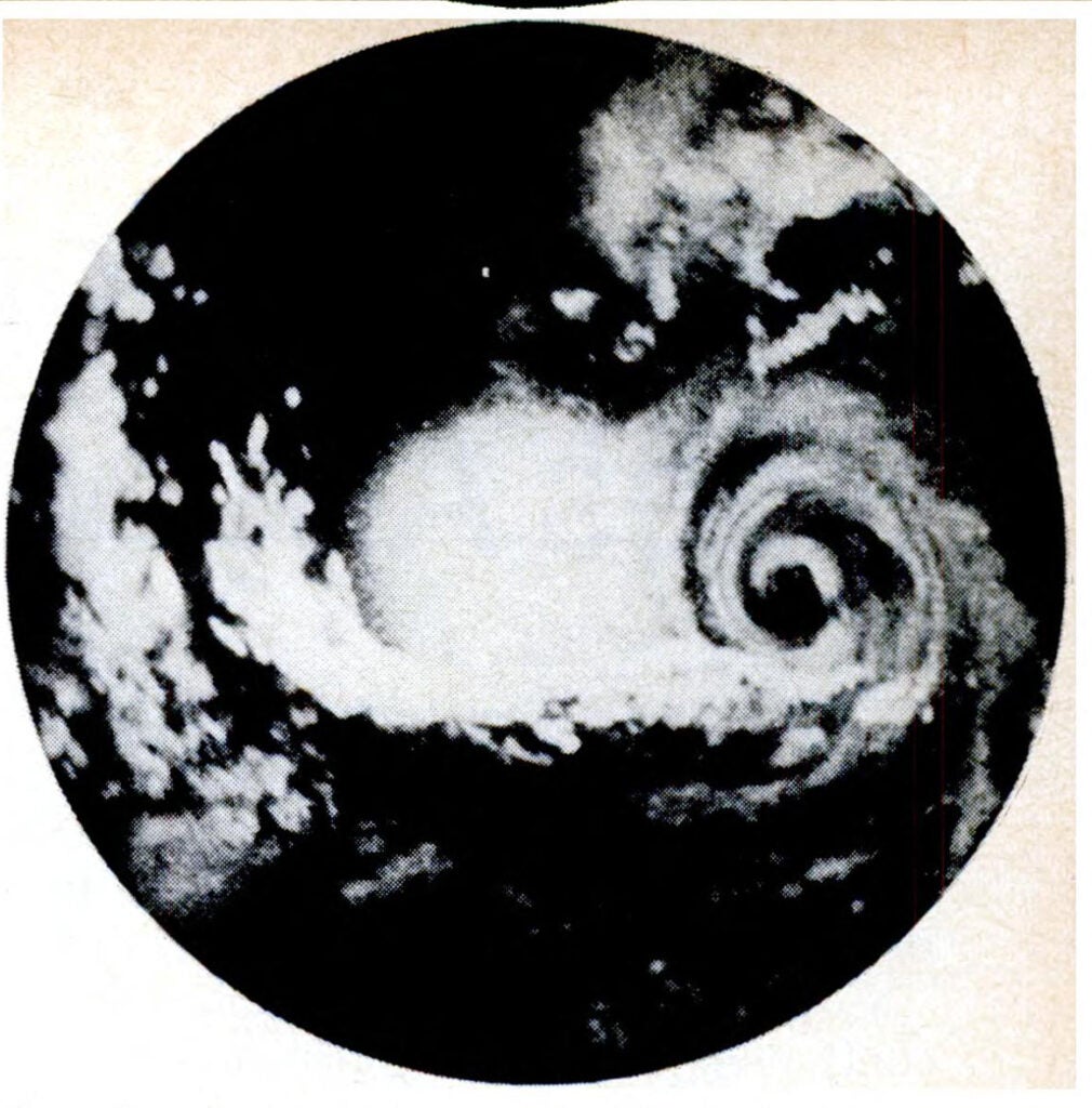 Here's what Hurricane Cleo looked like on Snowcloud One's radar screen.