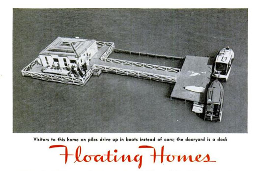Now here's a solution to overcrowding. During the early 1930s, several Miami residents built floating homes in Biscayne Bay, where renting an acre's worth of water space cost a mere dollar. Residents built their houses on atop pilings. Some people even constructed sharkproof swimming pools by enclosing small areas with underwater fences. At its peak, the Biscayne Bay neighborhood boasted 27 houses, which were used a summer getaways and fun places for dinners and fish-frys. Sadly, the idea never really caught on, and the neighborhood went into decline once the novelty wore off. Its location 10 miles from the downtown Miami shores meant that residents had no access to electricity. They needed to transport their own light sources to stay there at night. Exposure to the elements and the susceptibility to hurricanes took their toll on the buildings, and eventually their number dwindled to seven. These days, the area is called Stiltsville, and the buildings are owned by the National Park Service. Read the full story in "Floating Homes"