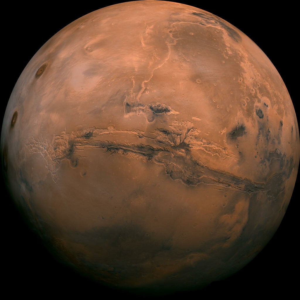 Mars Global View of Valles Marineris