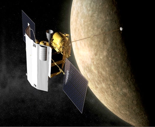The Messenger probe has been studying the first planet since 2005, but it will finally enter orbit in March 2011. The "Mercury Surface, Space Environment, Geochemistry and Ranging" probe was the first designed just to study Mercury. Already, it has helped scientists understand Mercury's exosphere and magnetic storms.