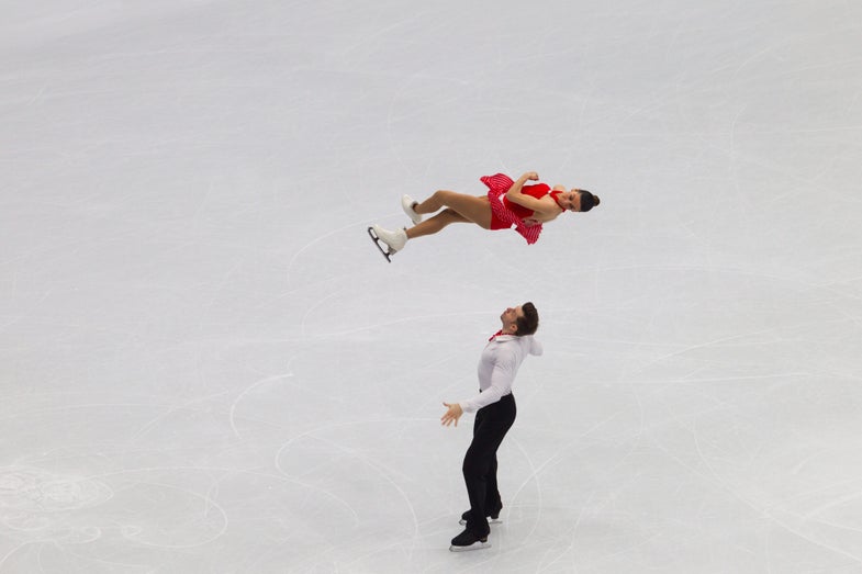 Figure skaters have to train themselves to ignore their natural reflexes