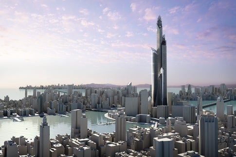 The centerpiece of Kuwait's entirely new City of Silk will be the Burj Mubarak skyscraper.