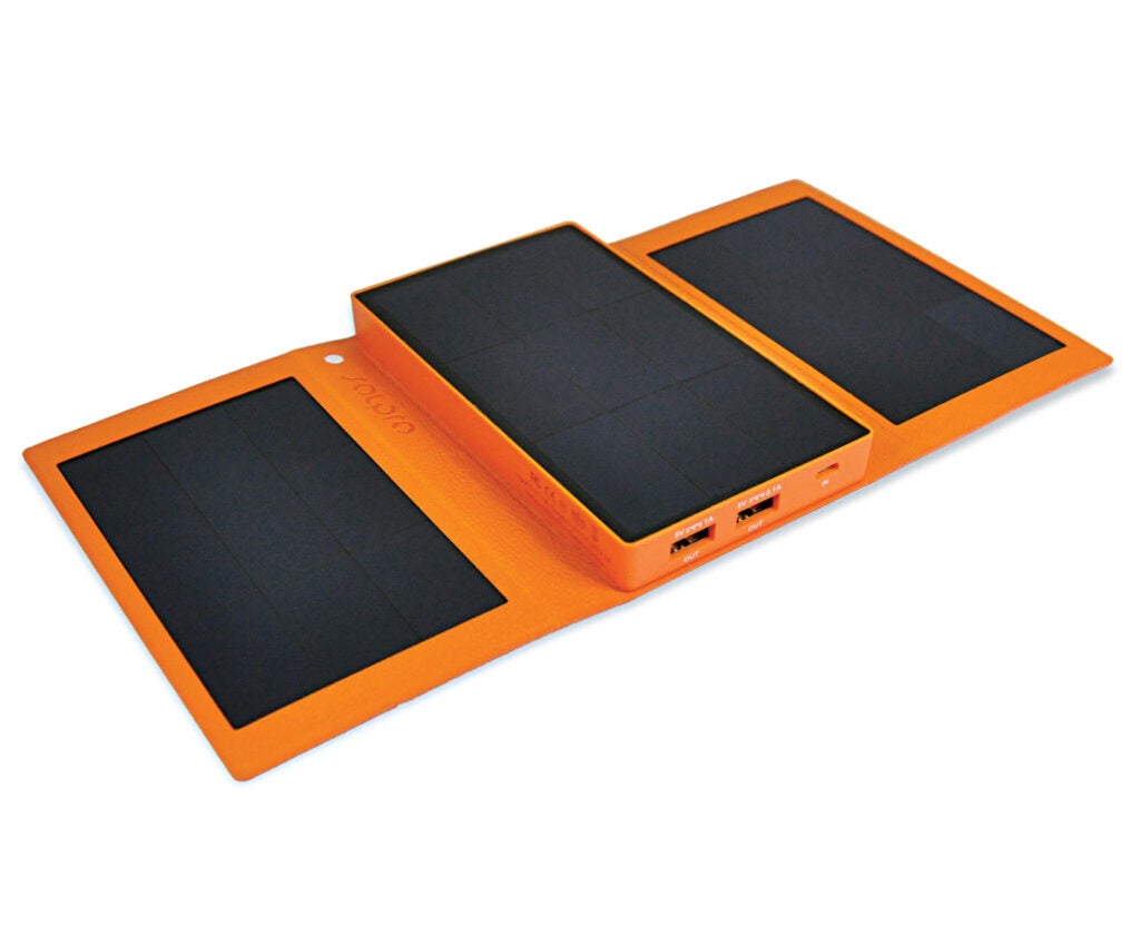 Solar chargers sound great--until you wait around for hours for your iPhone to power up. Solpro's new device reduces that downtime by up to 300 percent, meaning it can fully charge a phone 90 minutes with just the sun. <strong>$159</strong>