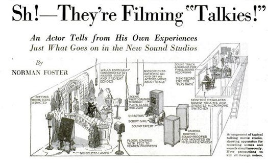 Behind the Scenes at a Talkie Studios: April 1929