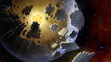 Illustration of a Dyson sphere around a star
