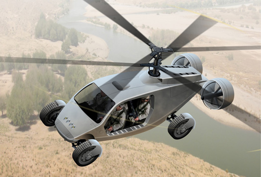 DARPA Asks for a Flying Car, Gets a Dual-Rotor Road Warrior Turned Helo