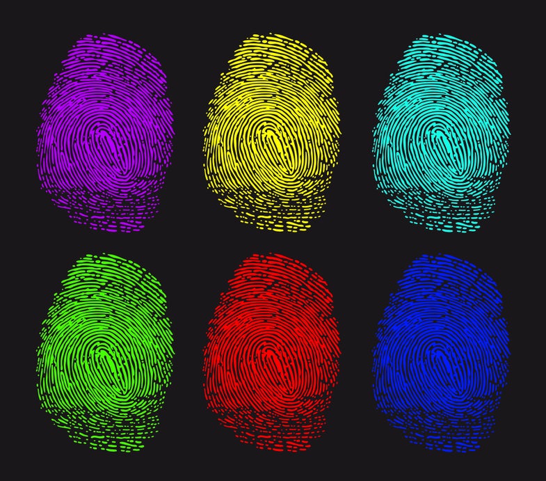 colored fingerprints