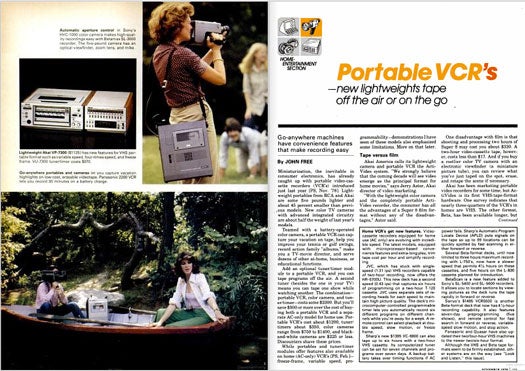 Portable VCR: November 1979