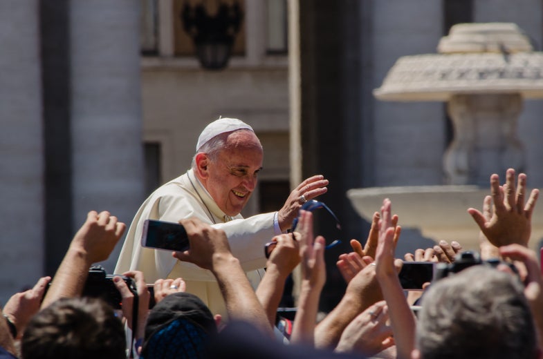 Pope Francis in St. Peter's Square in June 2014