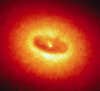 An orange ring of gas at the core of the galaxy NGC 4261
