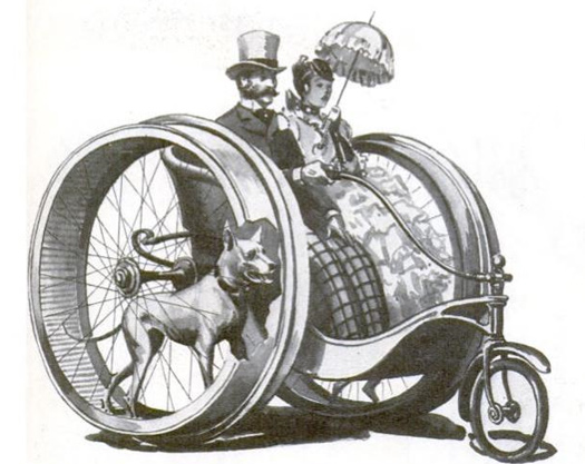 We couldn't resist including the Cynsophere, which was designed by a French engineer in the 1880s. While the dogs powered the wheels, hamster-style, the operator relaxed on a cushy seat. Sure, the device looks cruel, but the French Society for the Prevention of Cruelty to Animals approved, while we suggested that drivers "exhibit food or even a cat on special occasion." Read the full story in "Freak Vehicles for Air, Land, and Water"