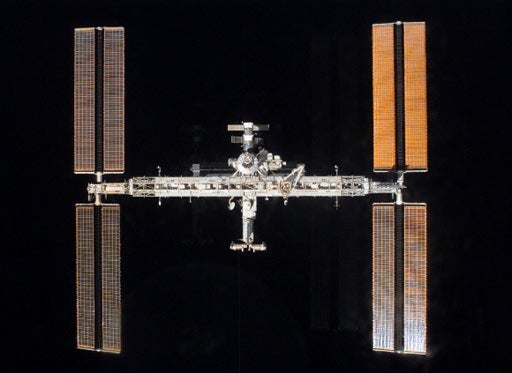 ISS Assembly Mission 13A in the space