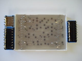 A soldered LED board.