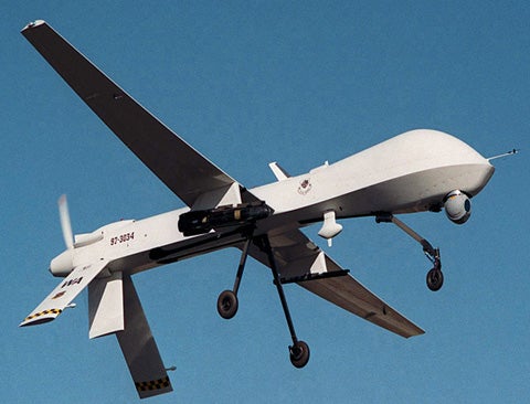 Remote-controlled MQ-1 Predator Unmanned Aerial Vehicle in flight