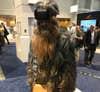 Chewbacca wearing a VR headset at CES 2016