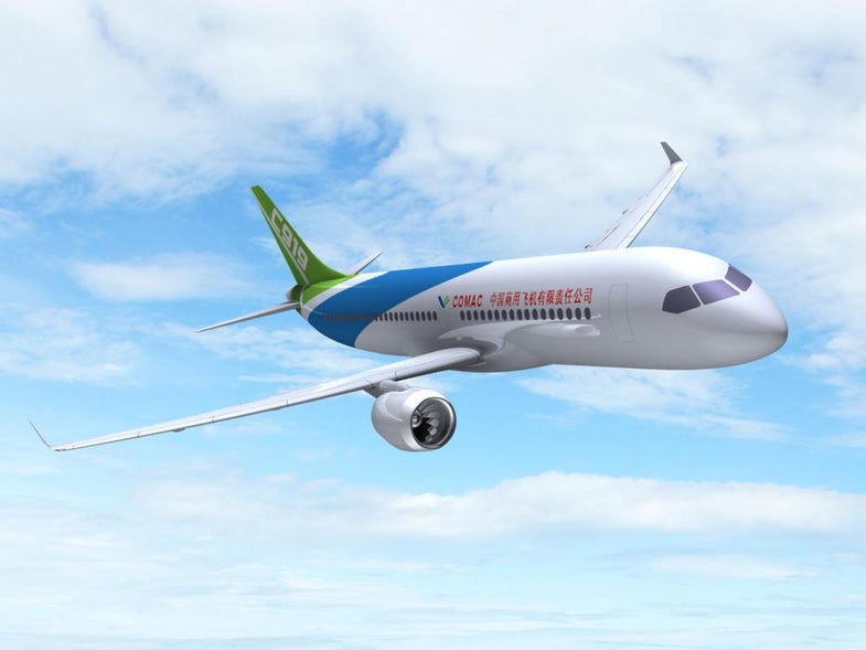 While just a computer generated image for now, the first flight of the C919 into the air is scheduled to become a reality in 2015.