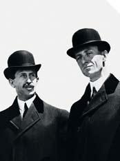 Orville (left) and Wilbur Wright