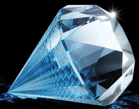 Once the diamond reaches the desired size (12 hours for a full carat), separate the newly grown diamond crystal from the seed. Cut and polish the stone like you would a mined diamond.