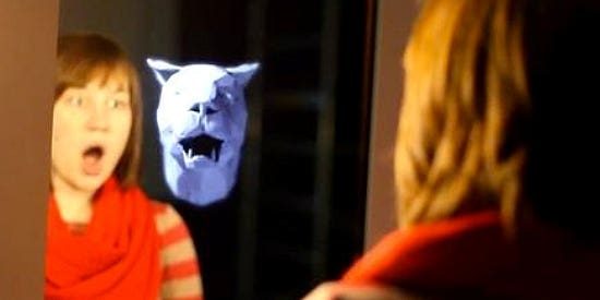 Video: Creepiest Mirror Ever Displays Ghostly Animal Heads Mimicking Your Facial Expression
