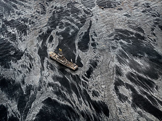 Edward Burtynsky’s Fine-Art View of the Gulf Oil Spill