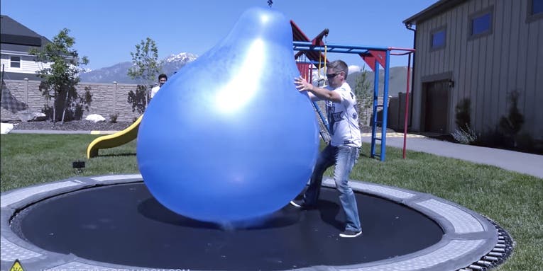 Watch What Happens When You Fill A Giant Balloon With Liquid Nitrogen