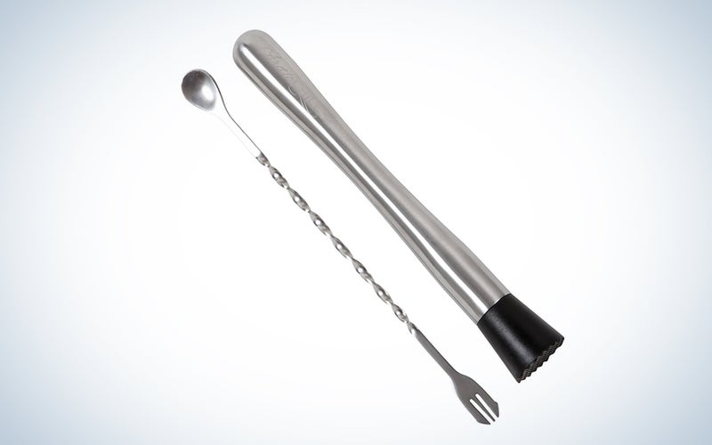 Arctic Chill 10-Inch Cocktail Muddler & Mixing Spoon