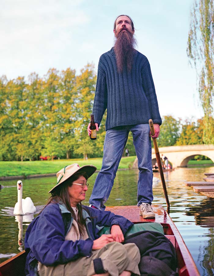De Grey and his wife, Adelaide, share a peaceful moment on the River Cam.