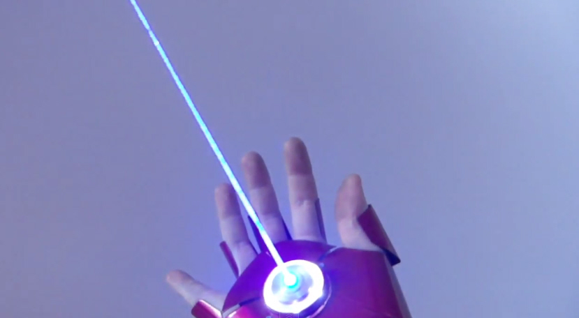 Homemade Iron Man Glove Fires Lasers