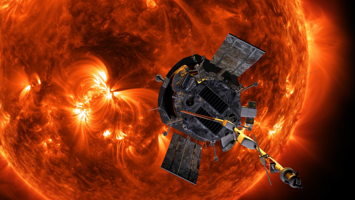 The Parker Space Probe flies toward the Sun