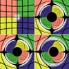 Spacetime Distortions Simulated In Front Of A Colorful Grid