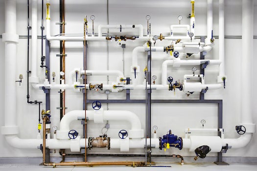 Google keeps pipes full of pressurized water on hand in case of a fire.