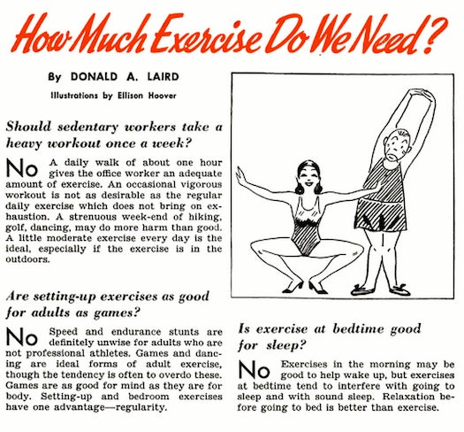 May 1941: Eat Ice Cream Before Exercising or Replace it With Shopping