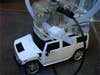 A DIY fuel cell on top of a white RC Hummer.
