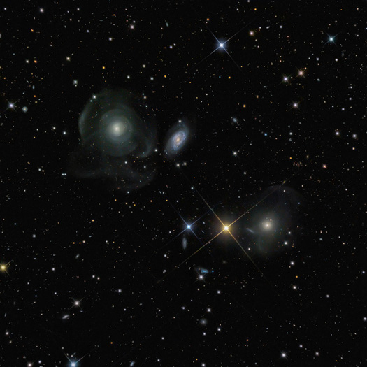 Marco Lorenzi is on a roll. His photo of the Vela supernova remnant won the Deep Space category and now he's captured these shell galaxies using an RCOS 14.5 inch f/9 telescope and an APOGEE U16 CCD camera.