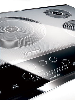 This induction range keeps your kitchen fire-free. Built-in sensors measure the surface´s temperature and detect spills, so burners can shut off automatically if you leave them on too long or a pot boils over. **Thermador Induction Cooktop From $2,500; <a href="http://thermador.com">thermador.com</a> **