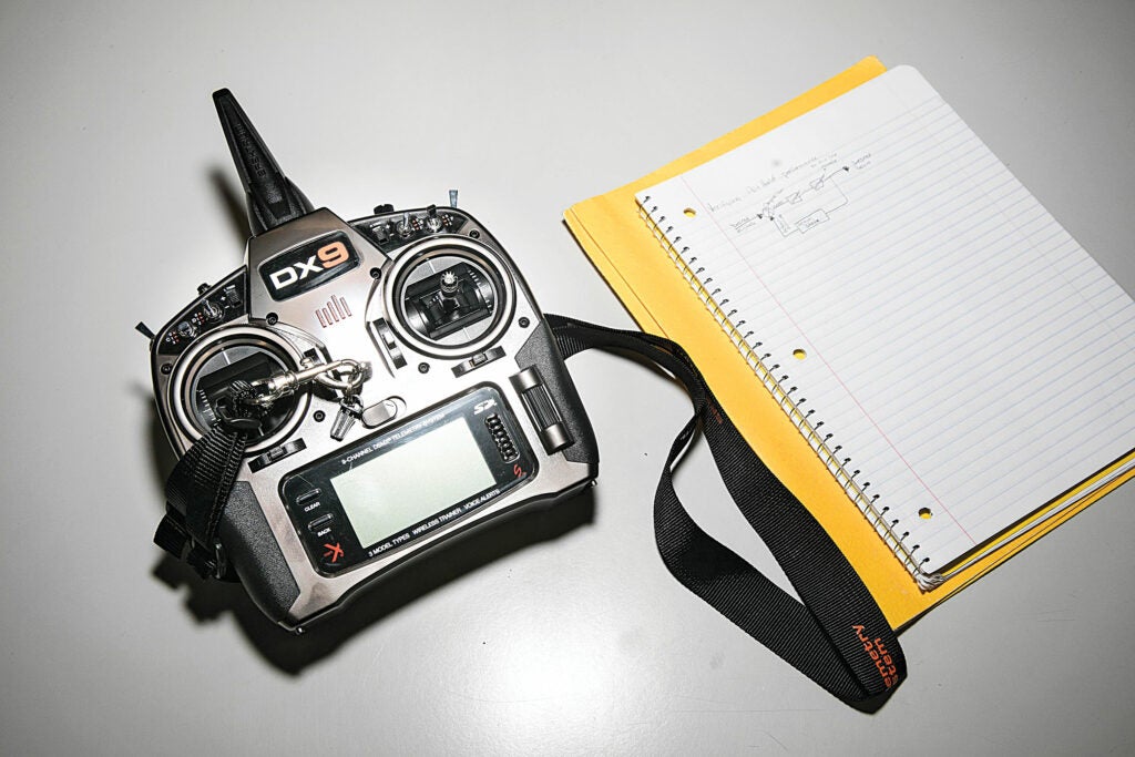 DX9 transmitter and notebook