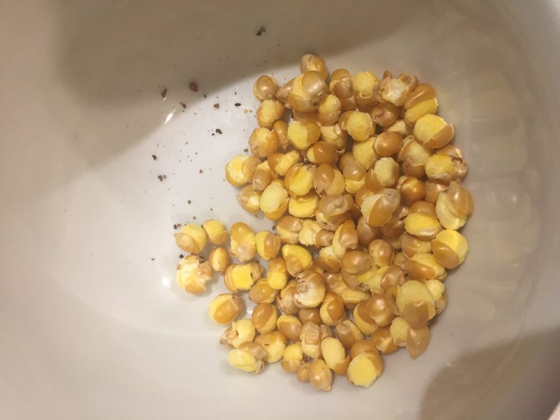 Half-Popped Popcorn Kernels