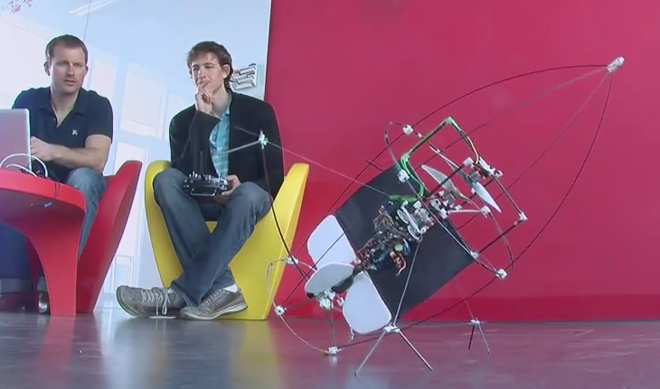 Video: Swiss Flying Torpedo Bot Crashes, Dusts Itself Off and Flies Again