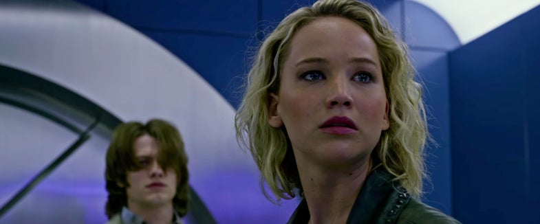 'X-Men Apocalypse' trailer screenshot with Jennifer Lawrence as Mystique