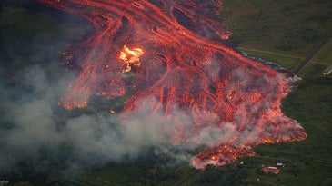 Lava is creating more Hawai'i. It's also forming corrosive acid mist.