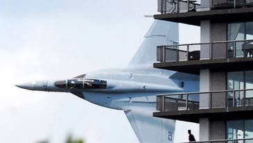 Close-Range F/A-18 Flyby Causes Freakouts, Coffee-Spitting in Detroit Apartment Building