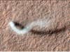 Pictured: a Martian dust devil twisting across the Martian Amazonis Planitia region. The 100-foot-wide column of swirling air was <a href="https://www.popsci.com/technology/article/2012-03/pretty-space-pics-mars-reconnaissance-orbiter-captures-twister-martian-plains/">captured</a> by the Mars Reconnaissance Orbiter last month as it passed over the northern hemisphere of Mars.