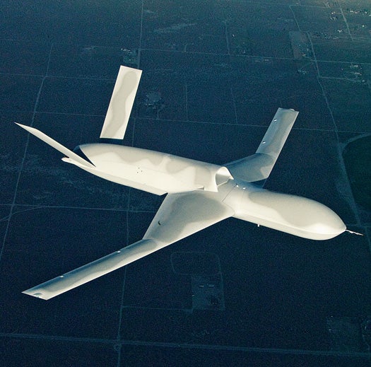 <strong>Class:</strong> Hunt-and-kill<br />
<strong>Habitat:</strong> Flight-operations center for General Atomics Aeronautical Systems in Palmdale, California, where it's performing final test flights for prospective buyers<br />
<strong>Behavior:</strong> The stealthy jet-powered Avenger is packed with 3,000 pounds of surveillance equipment and lethal munitions, such as laser-guided Hellfire missiles and 500-pound GBU-38 bombs. It can reach speeds of up to 530 mph, far faster than its spindly predecessors, the Predator and Reaper. With fuel packed into every available nook of the fuselage, it can loiter above a target for nearly 20 hours.<br />
<strong>Notable Feature:</strong> Its internal weapons bay allows for interchangeable payloads, such as next-gen wide-area surveillance sensors.