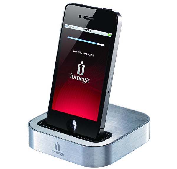 Secure your info while you charge your iPhone. This charging dock automatically backs up your contacts, photos and videos to a four-gigabyte SD card, so you can quickly restore your data if you lose your handset. <strong>Iomega Superhero Dock and Charger:</strong> $70; <a href="http://iomega.com">iomega.com</a>
