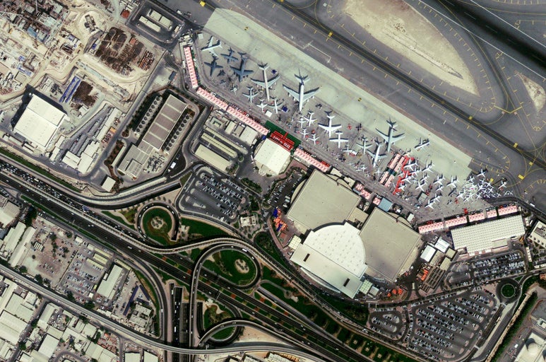 The Dubai Airshow As Seen From Orbit