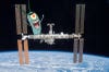Plankton cartoon character stands on international space station