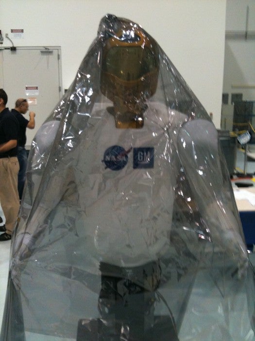 robonaut wearing his protective cover