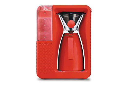 Most drip coffee-makers drizzle hot water over coffee grounds through a single nozzle, which can overbrew the grinds in the middle of the filter and make coffee bitter. The Bodum Bistro directs water through a 2.75-inch silicone showerhead to spread water evenly. <a href="http://www.bodum.com/us/en-us/shop/detail/11001-294US/?showsize=false&amp;navid=262">Bodum Bistro Pour Over Coffee Machine</a> <strong>$250</strong>