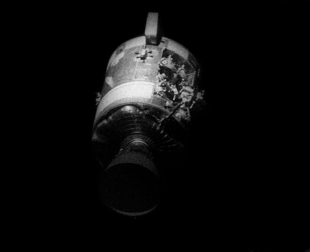 A closer look at the damage to Apollo 13's service module.